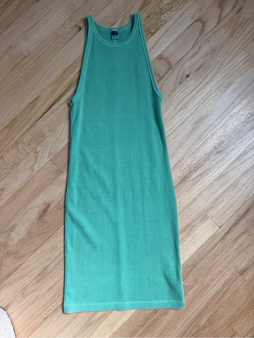 Old Navy Mint Green Ribbed Tank Midi Dress